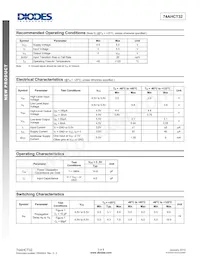 74AHCT32S14-13 Datasheet Pagina 3