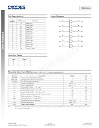 74AHCU04T14-13 Datasheet Page 2