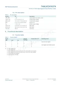 74ALVCH16374DGG Datasheet Page 6