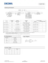 74AUP1G02SE-7 Datasheet Page 2