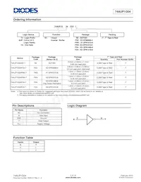 74AUP1G04FW4-7 Datasheet Page 2