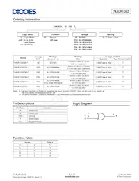 74AUP1G32FZ4-7 Datasheet Page 2