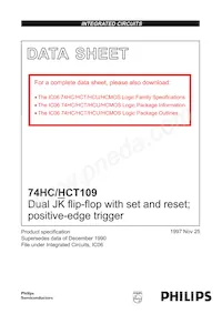 74HC109N Datasheet Cover