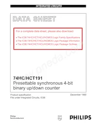 74HC191N Datasheet Cover