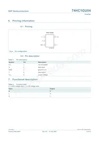 74HC1GU04GW Datasheet Page 3