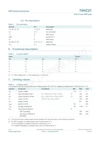 74HC21N Datasheet Page 3
