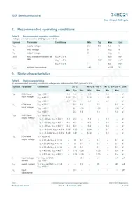 74HC21N Datasheet Page 4