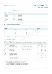 74HC27N Datasheet Page 3
