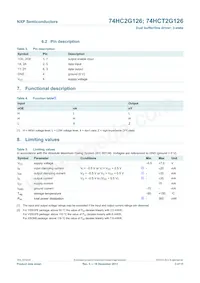 74HC2G126DC Datasheet Pagina 3