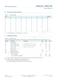 74HC30N Datasheet Page 4