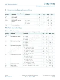 74HC40103DB Datasheet Page 7