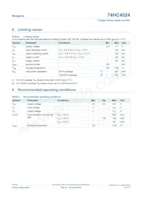 74HC4024PW Datasheet Page 4