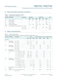 74HCT163N Datasheet Page 7