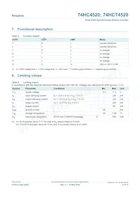 74HCT4520DB Datasheet Page 4