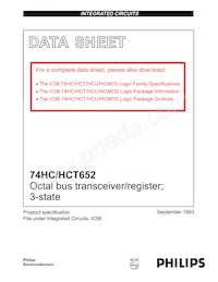 74HCT652N Datasheet Cover