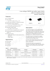 74LCX07MTR Datasheet Cover