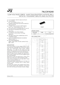 74LCX16240TTR Datenblatt Cover