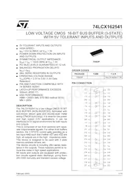 74LCX162541TTR Datenblatt Cover