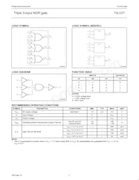 74LV27D Datasheet Page 3