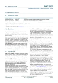 74LVC169D Datasheet Pagina 22