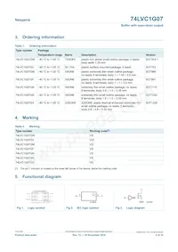 74LVC1G07GW Datasheet Page 2