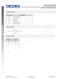 74LVCE1G04SE-7 Datasheet Page 2