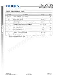 74LVCE1G04SE-7 Datasheet Page 3