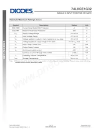 74LVCE1G32SE-7 Datasheet Page 3