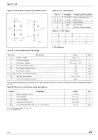 74LVQ125TTR Datasheet Page 2