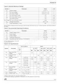 74LVQ174TTR Datasheet Page 3