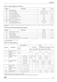 74LVQ74TTR Datasheet Page 3