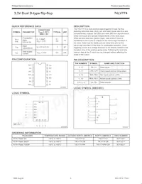 74LVT74D/AUJ Datasheet Page 2