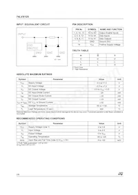 74LVX125TTR Datasheet Page 2