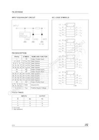 74LVX16244TTR Datasheet Page 2