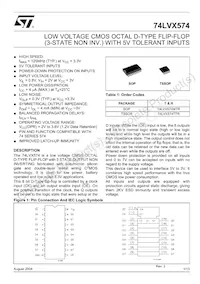 74LVX574TTR 데이터 시트 표지