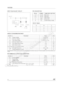 74V2G00STR Datasheet Page 2