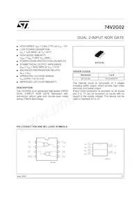 74V2G02STR Datasheet Cover