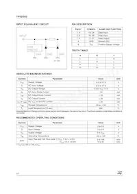 74V2G02STR Datasheet Page 2