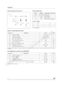 74V2G05STR Datasheet Page 2