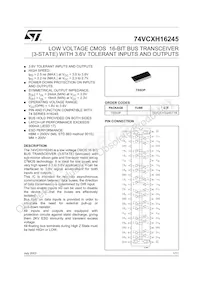 74VCXH16245TTR Datasheet Cover