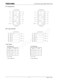 74VHC126FT Datasheet Page 2