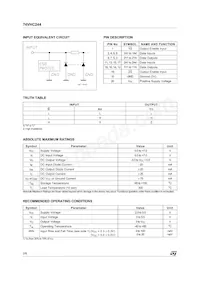 74VHC244MTR Datasheet Page 2