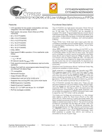 CY7C4245V-25ASXCT Datenblatt Cover