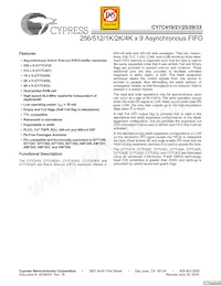CY7C425-20VXCT Datenblatt Cover