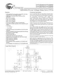 CY7C4265V-15ASC Datenblatt Cover