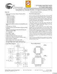 CY7C4421-10JXCT Datasheet Cover