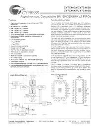 CY7C466A-10JC Datasheet Cover