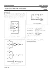HEF4000BP Datasheet Page 2