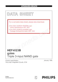 HEF4023BP數據表 封面