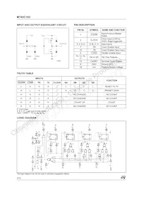M74HC163B1R Datasheet Pagina 2
